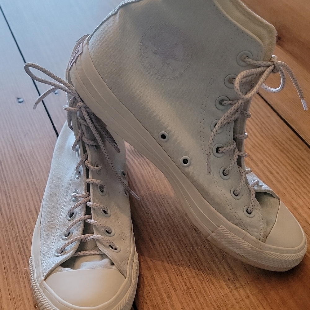 Converse All Star Baby Blue High Top Sneakers Size 8 1/2 Ladies